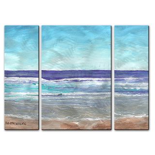 Keith Wilke Bright Surf 3 piece Metal Wall Art Set (MediumSubject: LandscapesImage dimensions: 23.5 inches tall x 34 inches wide )