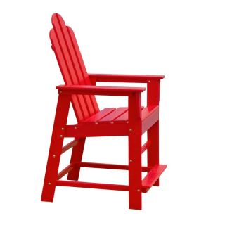 POLYWOOD Recycled Plastic Long Island 24 in. Outdoor Counter Chair   ECD24SR