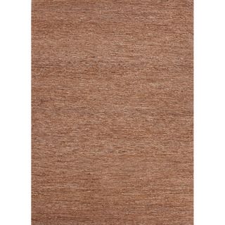 Hand woven Naturals Solid Pattern Brown Rug (36 X 56)