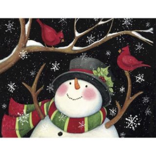 Boxed Holiday Cards   Snowman with Cardinals