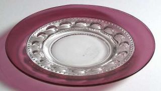 Colony Ruby Crown Luncheon Plate   Stem #77, Ruby Band On Bowl