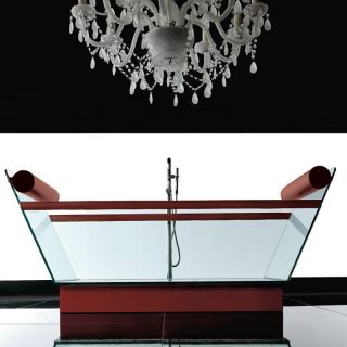 WS Bath Collections Milo 72 Inch Modern Glass Freestanding Tub Wood   MILO WOOD