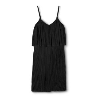 Mossimo Womens Pleated Knit Dress   Black XL