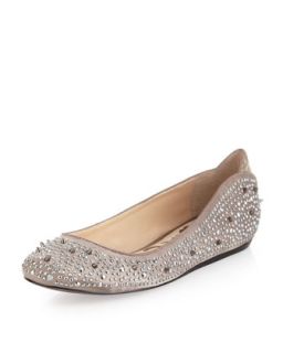 Jolie Studded Ballet Flat, Stone Zinc