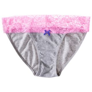 Xhilaration Juniors Wide Lace Cotton Bikini   Pink L