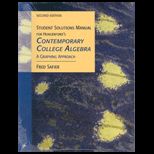 Contemporary College Algebra   Student Solutions Manual