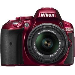 Nikon D5300 DX Format Digital SLR Kit w/ 18 55mm DX VR II Lens   Red