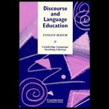 Discourse And Language Education