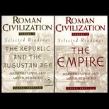 Roman Civilization : Selected Readings, Volume I and Volume II, The Republic and the Augustin Age; and II : The Empire