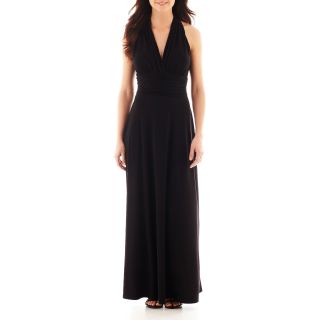 Black Label by Evan Picone Sleeveless Ruched Dress