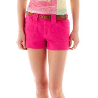 Bebop Belted Shorts, Pink, Womens