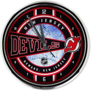 New Jersey Devils Chrome Clock