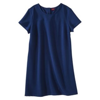 Merona Womens Plus Size Short Cap Sleeve Shift Dress   Blue 4