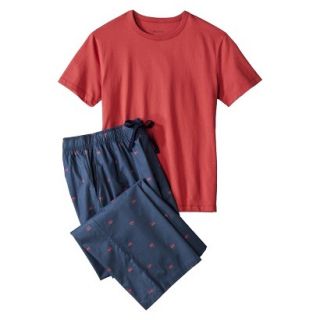 Merona Mens Crab Print Pajama Set   S