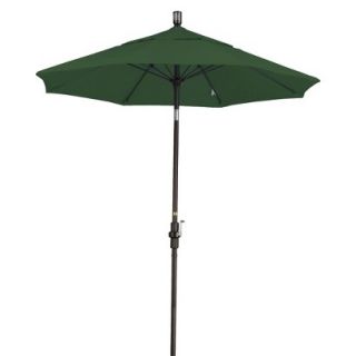 7.5 Aluminum Collar Tilt Crank Patio Umbrella   Green Olefin