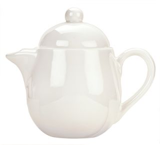 Syracuse China 15 oz International Tea Pot   Lid, Glazed, White