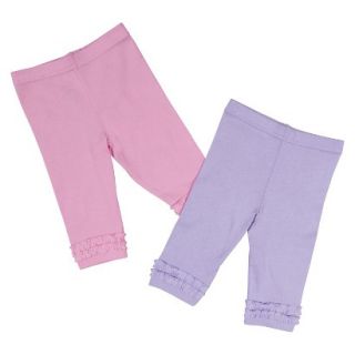 Gerber Onesies Newborn Girls 2 Pack Legging   Pink/Purple 6 9 M