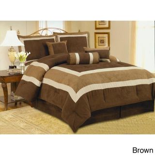 N/a Hotel Microsuede 7 piece Comforter Set Brown Size King