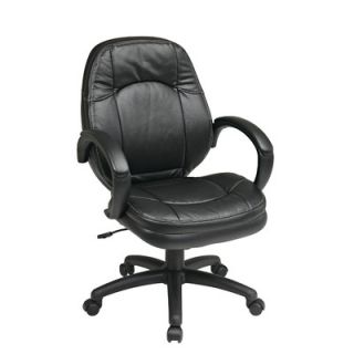 OSP Designs Deluxe Managers Chair with Padded Arms FL605 U Color: Black