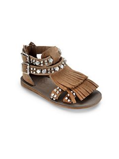 Ash Toddlers & Little Girls Dido Studded Fringed Sandals