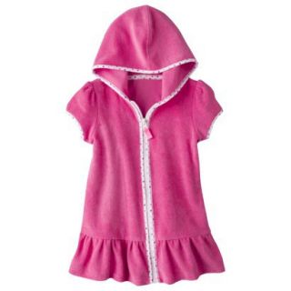Circo Infant Toddler Girls Hooded Cover Up Dress   Pink 5T