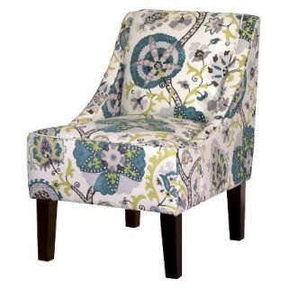 Skyline Accent Chair: Upholstered Chair: Hudson Swoop Chair   Blue/Green