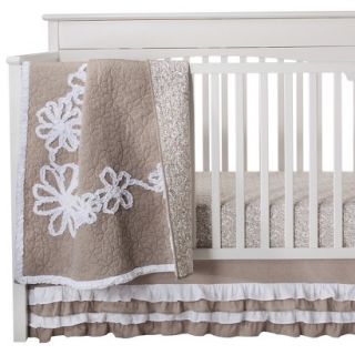 Linen Ruche 3pc Crib Bedding Set