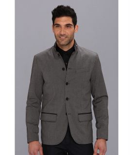 Kenneth Cole Sportswear Neru Modern Blazer w/ Zipper Mens Jacket (Black)
