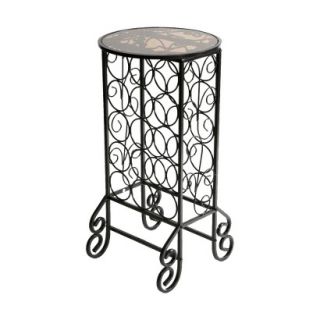 Wine Rack Southern Enterprises Glass Top Wine Table   Iron