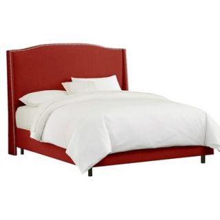 Skyline Queen Bed: Skyline Furniture Palermo Nailbutton Wingback Linen Bed  