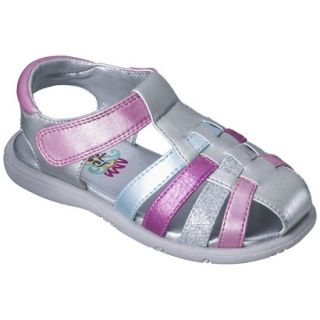 Toddler Girls Rachel Shoes Summertime Sandals   Silver 8