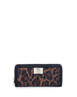 Nero Leopard Print Quilted Faux Leather Wallet