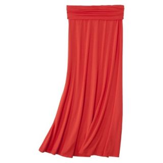 Mossimo Supply Co. Juniors Solid Fold Over Maxi Skirt   Hot Coral XXL(19)