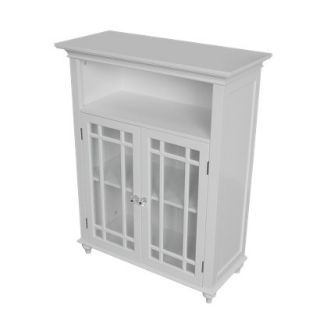 Floor Cabinet: Elegant Home Fashions Neal 2 Door Floor Cabinet   White