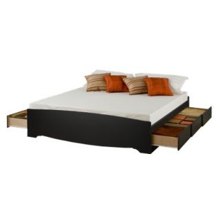 King Bed: Platform Bed   Black