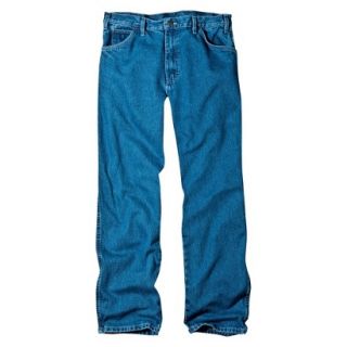 Dickies Mens Relaxed Fit Jean   Stone Washed Blue 34x36