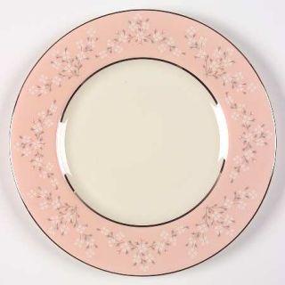 Castleton (USA) Trousseau Salad Plate, Fine China Dinnerware   Pink Band, White