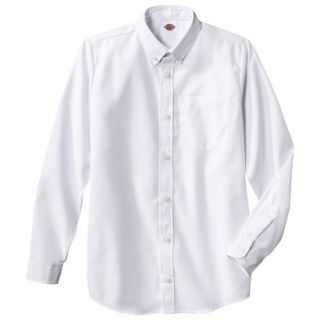 Dickies Boys Long Sleeve Oxford Shirt   White M