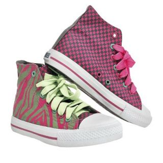 Girls Xolo Shoes Hot Z High Top Canvas Sneakers   Pink 5