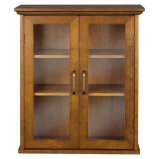 Wall Cabinet: Elegant Home Fashions Avery Wall Cabinet   Oil Medium Brown (Oak)