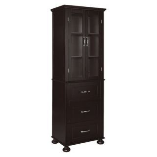 Linen Cabinet Louis Floor Cabinet   Dark Brown (Espresso)