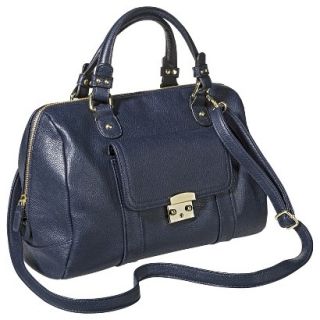 Merona Satchel Handbag with Removable Shoulder Strap   Navy