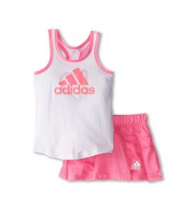 adidas Kids Hutsle Tank Skort Set Girls Sets (White)