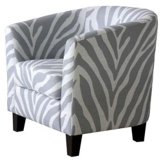 Skyline Upholstered Chair: Portland Upholstered Tub Chair   Gray/White Zebra
