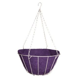 16 Chateau Hanging Basket  Purple  White Chain