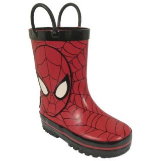 Toddler Boys Spiderman Rain Boots   Red 12