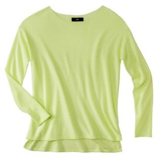 Mossimo Womens Crew Neck Pullover Sweater   Luminary Green L