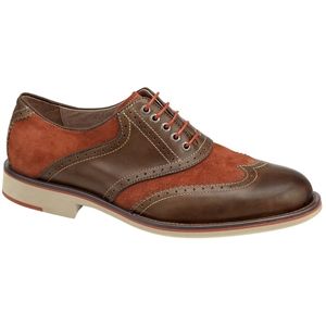 Johnston & Murphy Mens Ellington Wing Tip Brown Rust Shoes, Size 8.5 M   20 4378
