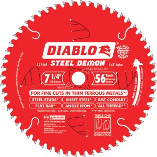 Diablo Steel Demon Circular Saw Blade   7 1/4 Inch, 56 Tooth, For Ferrous