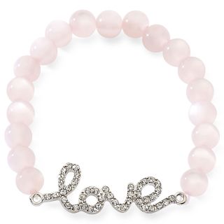 BETSEYVILLE Crystal Love Stretch Bracelet, Pink
